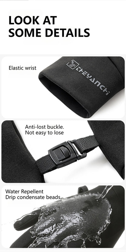 KoKossi Winter Waterproof Cycling Gloves Anti-Slip Thermal Gloves Touch Screen Running Cycling Driving Ski Hiking Warm Glove