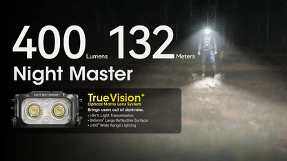 NITECORE NU25 MCT UL 400Lumens USB-C Rechargeable Headlamp Built-in 650mAh Battery for outdoor activities Lighting