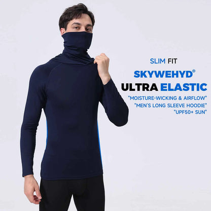 BOISHO UPF 50+ Fishing Hoodie with Face Mask