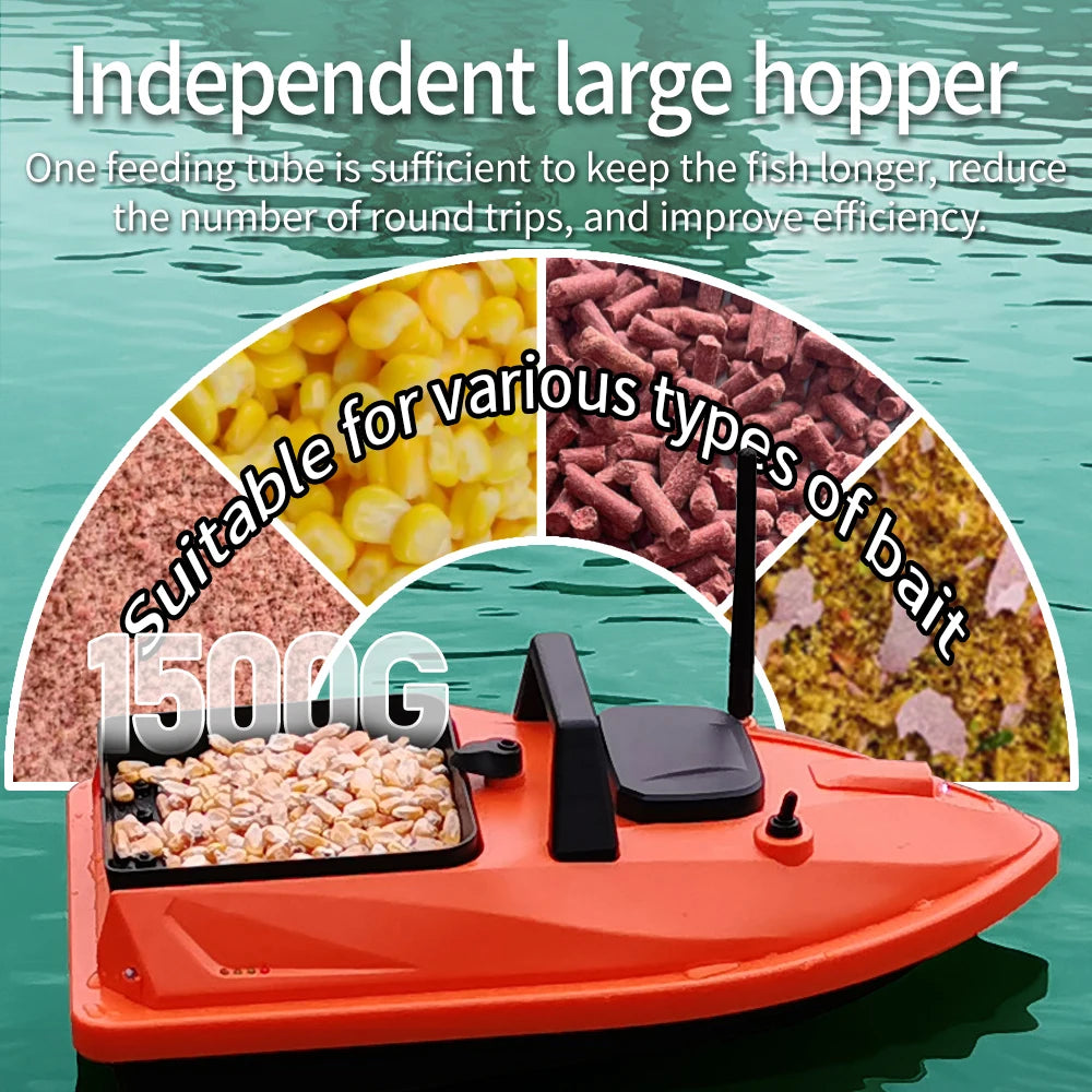 GPS Smart Bait Boat with 24 Saved Fishing Spots & Auto-Return