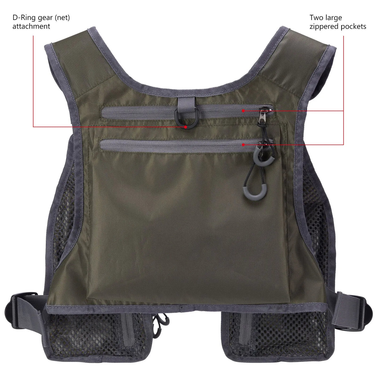 Bassdash FV08 Ultralight Fly Fishing Vest Pack