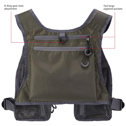 Bassdash FV08 Ultralight Fly Fishing Vest Pack