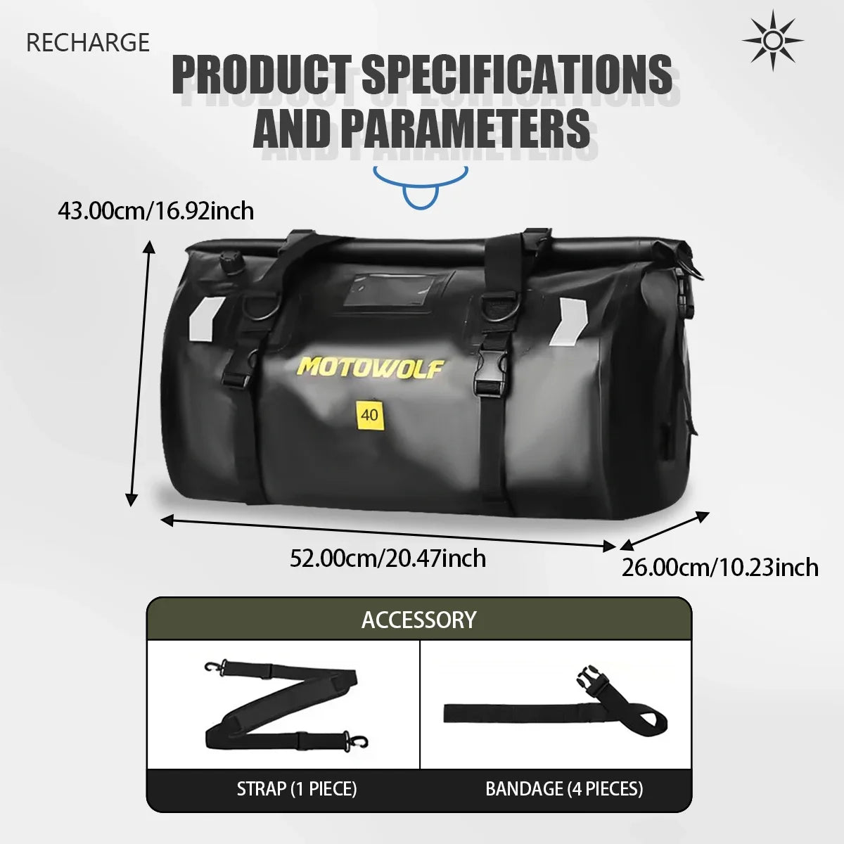 Waterproof 20L/40L/50L/66L/70L/100L Dry Storage Bag for Bicycle Mototcycle Travel, Swimming, Boating, Kayaking, Camping & Beach