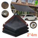 Black Shade Cloth with Grommets 50% Sunblock Mesh Cover Anti-UV Garden Balcony Plant Sunshade Net For Outdoor Greenhouse Awning