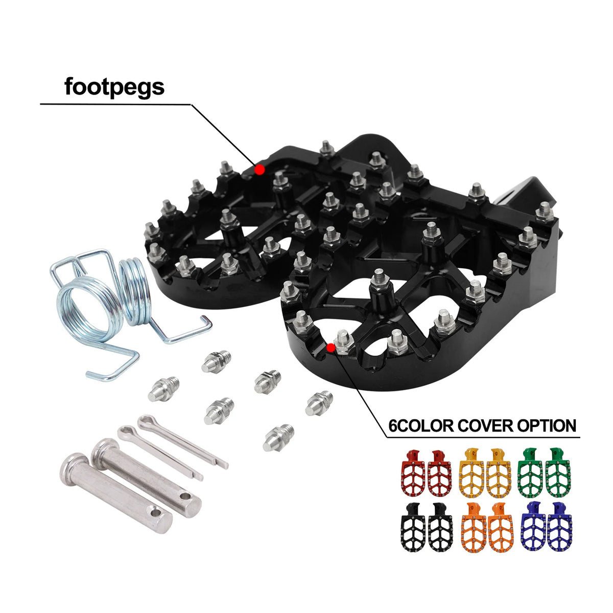 For YAMAHA TW200 PW50 PW80 TTR90 TTR90E Honda CR CRF XR 50 70 80 100 110 KAYO Footpegs Footrests Foot Pegs Rests Pedals