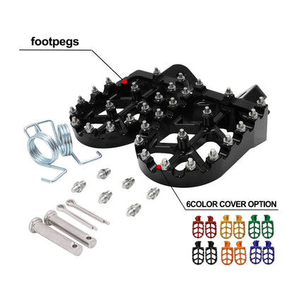 For YAMAHA TW200 PW50 PW80 TTR90 TTR90E Honda CR CRF XR 50 70 80 100 110 KAYO Footpegs Footrests Foot Pegs Rests Pedals