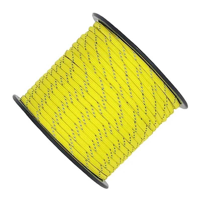 50/100m Multifunctional 7 Core Reflective 550 Paracord Rope 4 mm Camping Survival EDC Outdoor Parachute Cord Lanyard Rescue Rope