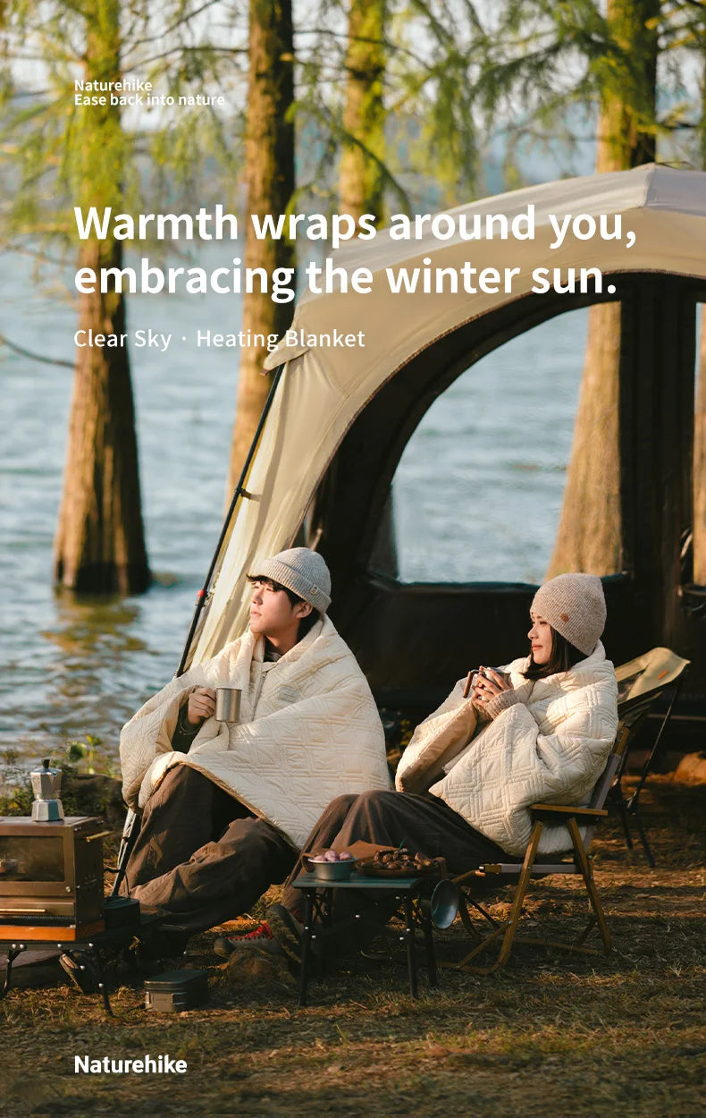 Naturehike Electric Heated Blanket Winter USB Heating Blanket Camping Warm Sleeping Bag Liner Outdoor Shawl Thermal Sleeping Bag