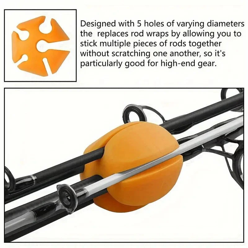 Silicone Rod Ball Retaining Clip for Fishing Rods