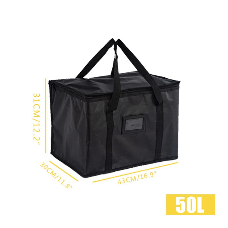 1pc Large Insulated Picnic Bags, Thermal Food Cooler Tote for Outdoor Camping Beach, Leakproof Portable Cooler Bag with Zipper