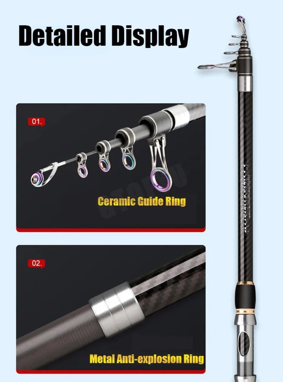 Telescopic Surf Casting Rod 3.9-5.0m