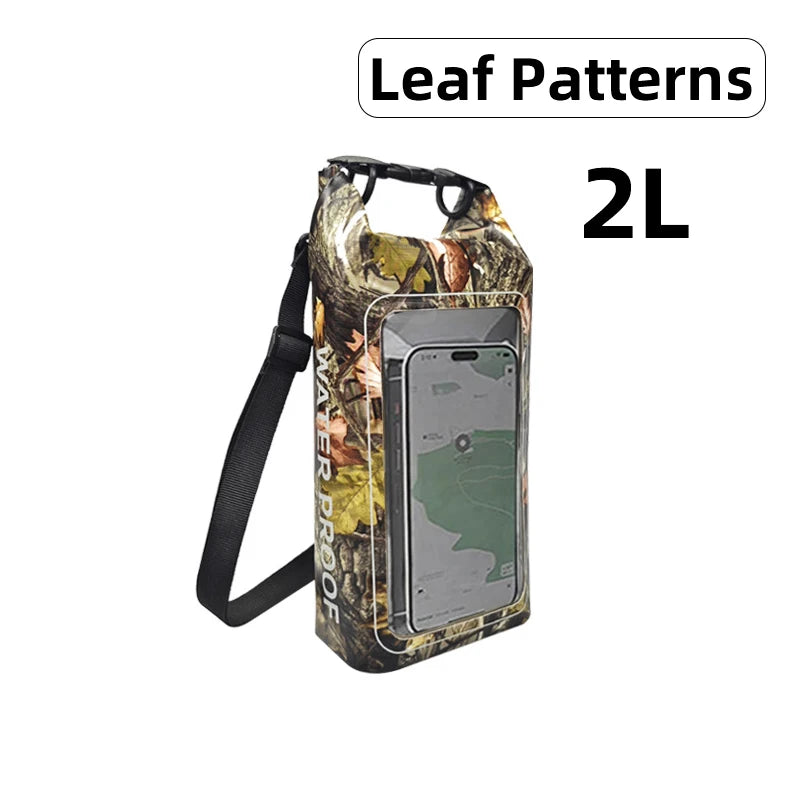 2L/5L PVC Swimming Waterproof Bag,Mobile Phone Waterproof Dry Bag for Trekking Drifting Rafting Surfing Boating Storage Bag
