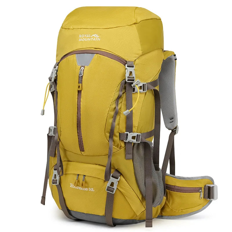 Outdoor Travel Mountaineering Backpack 50L Large Capacity Camping Backpacking Sport Hiking Climbing Shoulder Rucksack Men Women