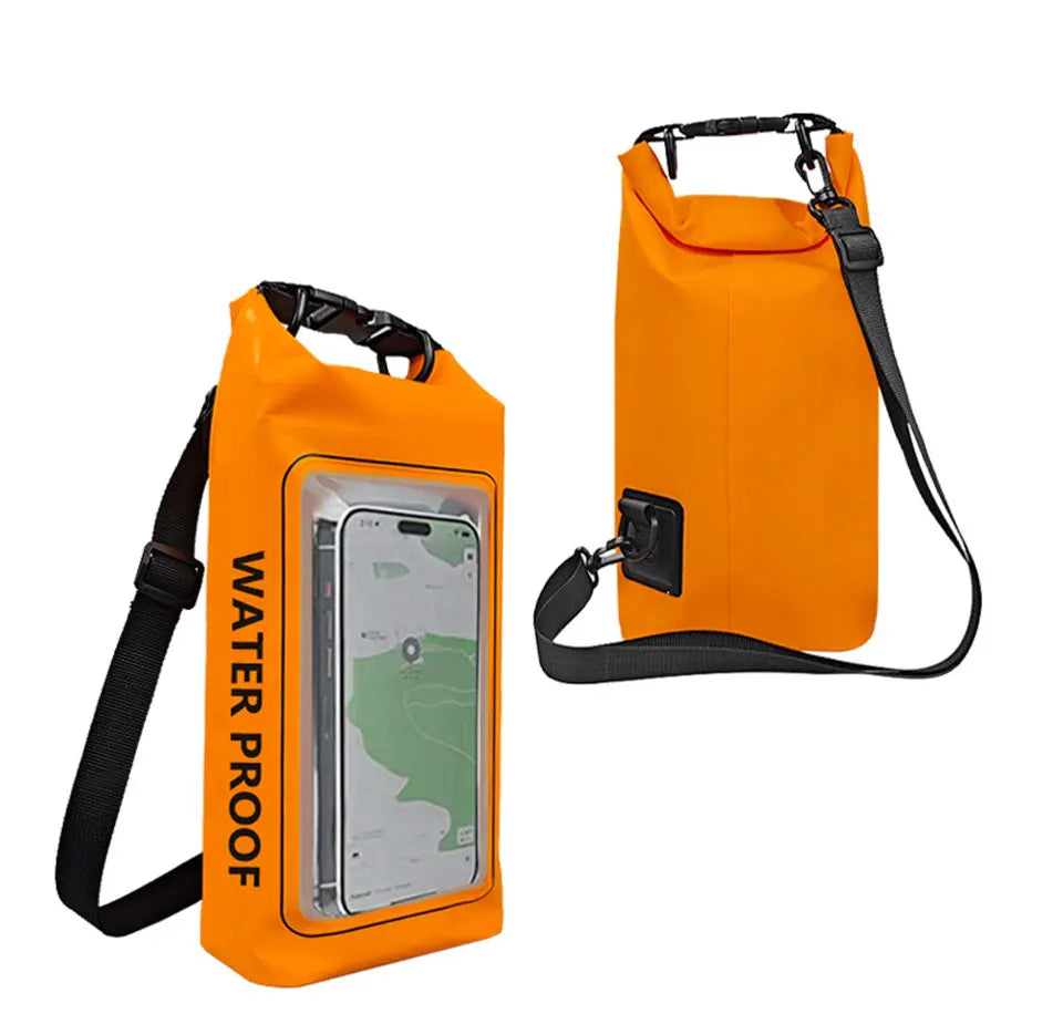 2L/5L PVC Swimming Waterproof Bag,Mobile Phone Waterproof Dry Bag for Trekking Drifting Rafting Surfing Boating Storage Bag