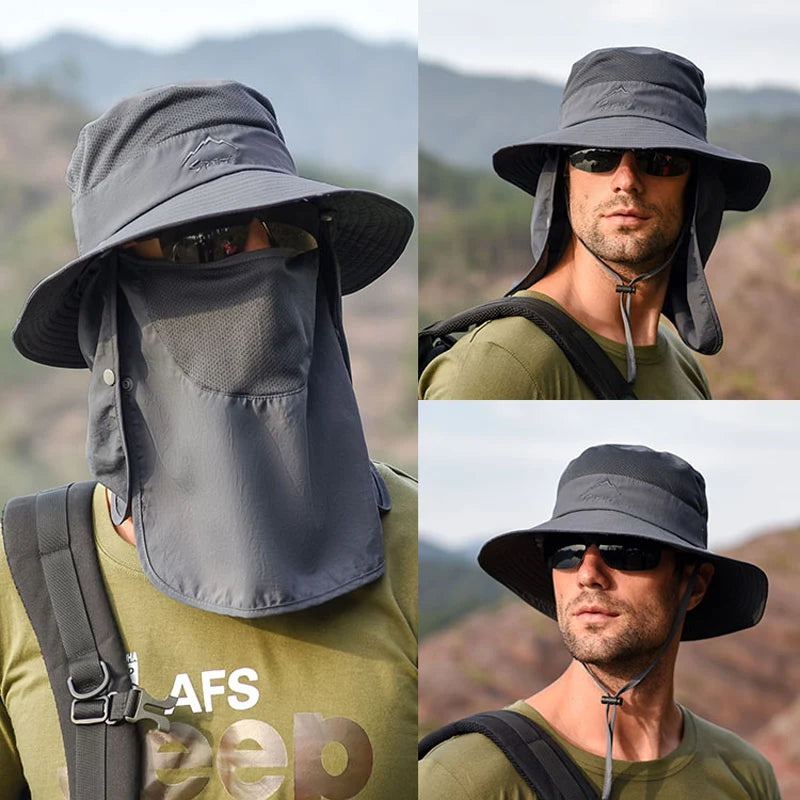 Breathable Fishing Sun Hat with Face Cover