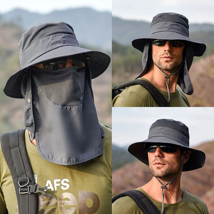 Breathable Fishing Sun Hat with Face Cover