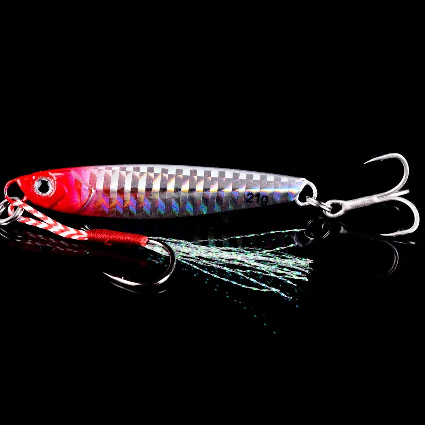 3/5/8pcs Metal Jig Fishing lure Set 7g 10g 14g 21g 28g 40g Sea Shore Casting Jigging lures Jigs Spoon Saltwater Artificial Bait