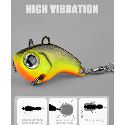 5pcs Fishing Lure Set Wobbler Rotating Metal VIB Vibration Bait Spinner Spoon Jig Sea Lures Artificial Hard Baits Sequins Tackle