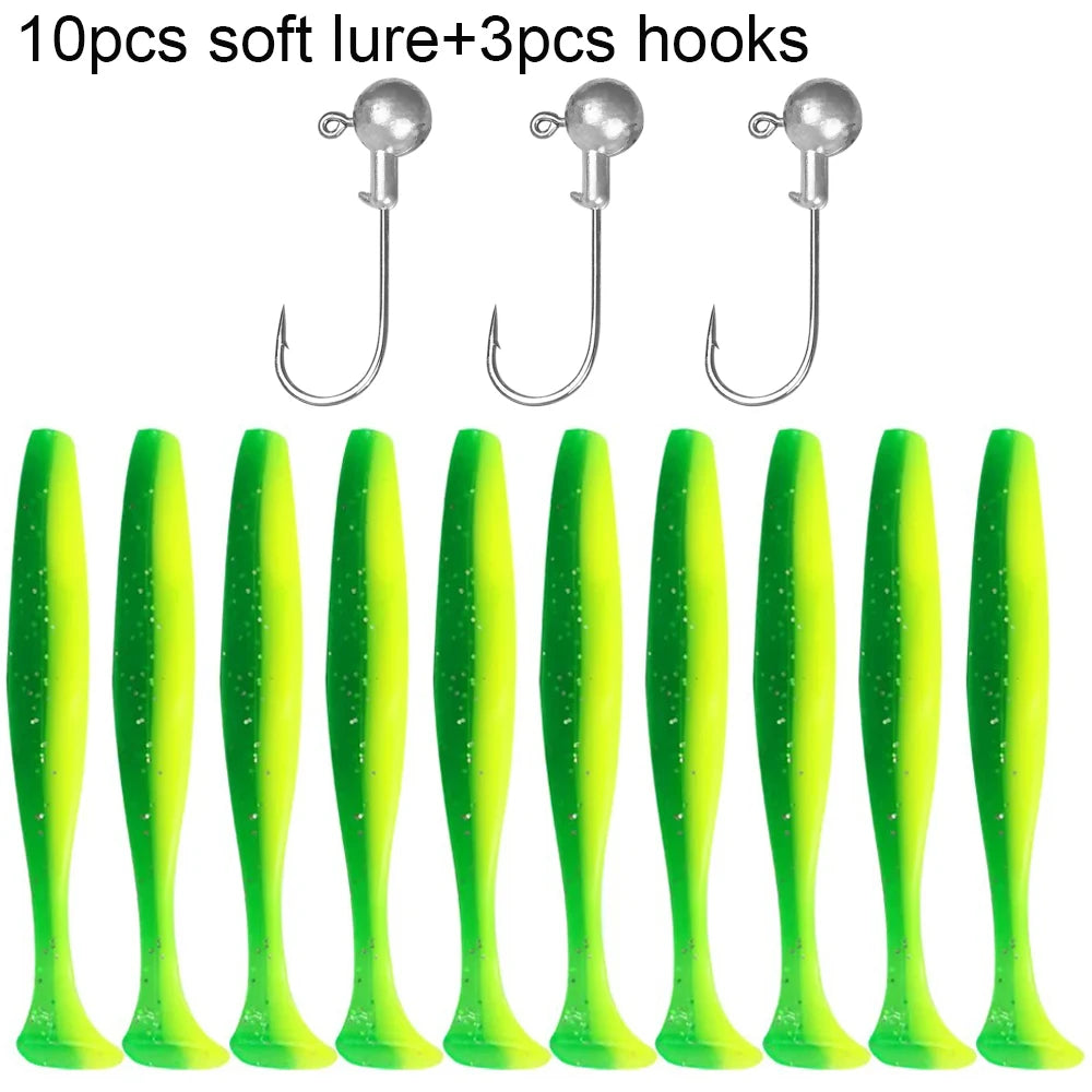 GOBAIT T-Tail Worm and Jig Head Kit