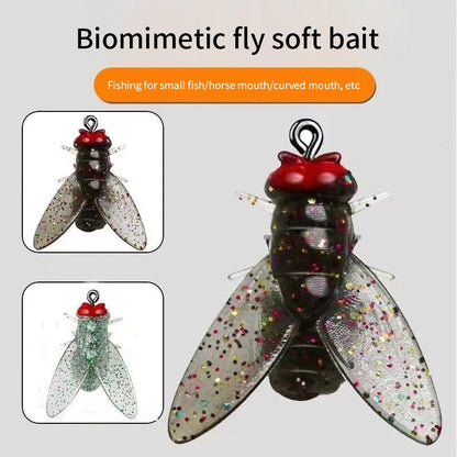 Soft Rubber Insect Flies Set (10 Pack)