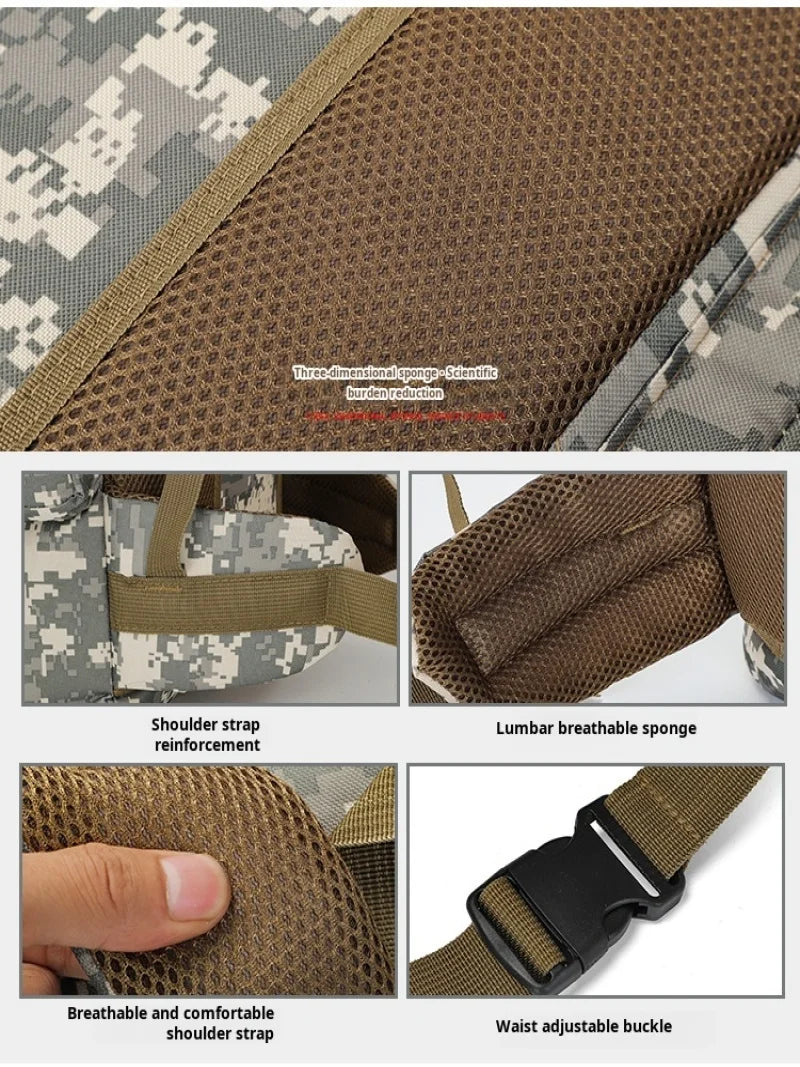 Large Capacity Multifunctional Travel Bag Camouflage Mountaineering Bag Expanding Hiking Bag