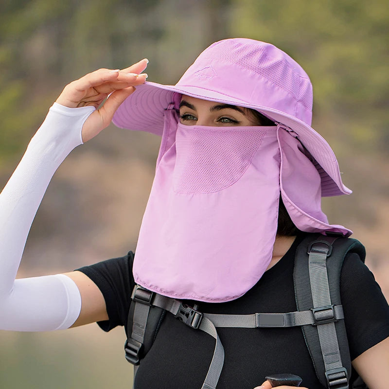 Breathable Fishing Sun Hat with Face Cover
