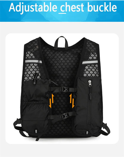 8L Running Hydration Vest Backpack Men Women Outdoor Sport Bags Trail Marathon Jogging Hiking Backpack Option Water Bag Flask