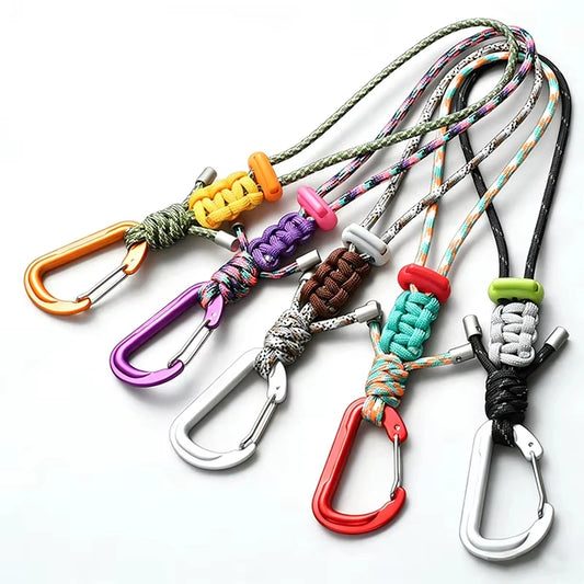 Quick-Release Paracord Water Bottle Hang Buckle Carabiner Portable Clip Multifunctional Hook for Outdoor Hiking Backpack