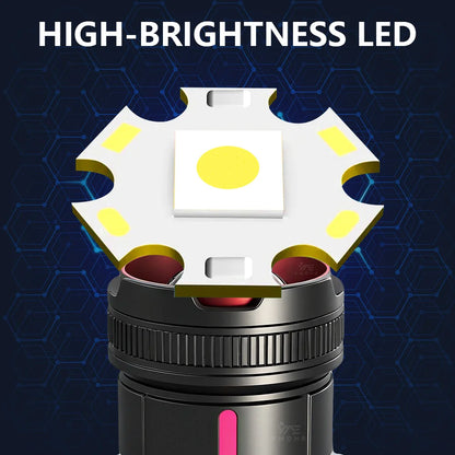 300000LM High Power LED Outdoor Headlamp Portable Rechargeable Waterproof Motion Sensor Telescopic Zoom Work Lamp Camping Hiking