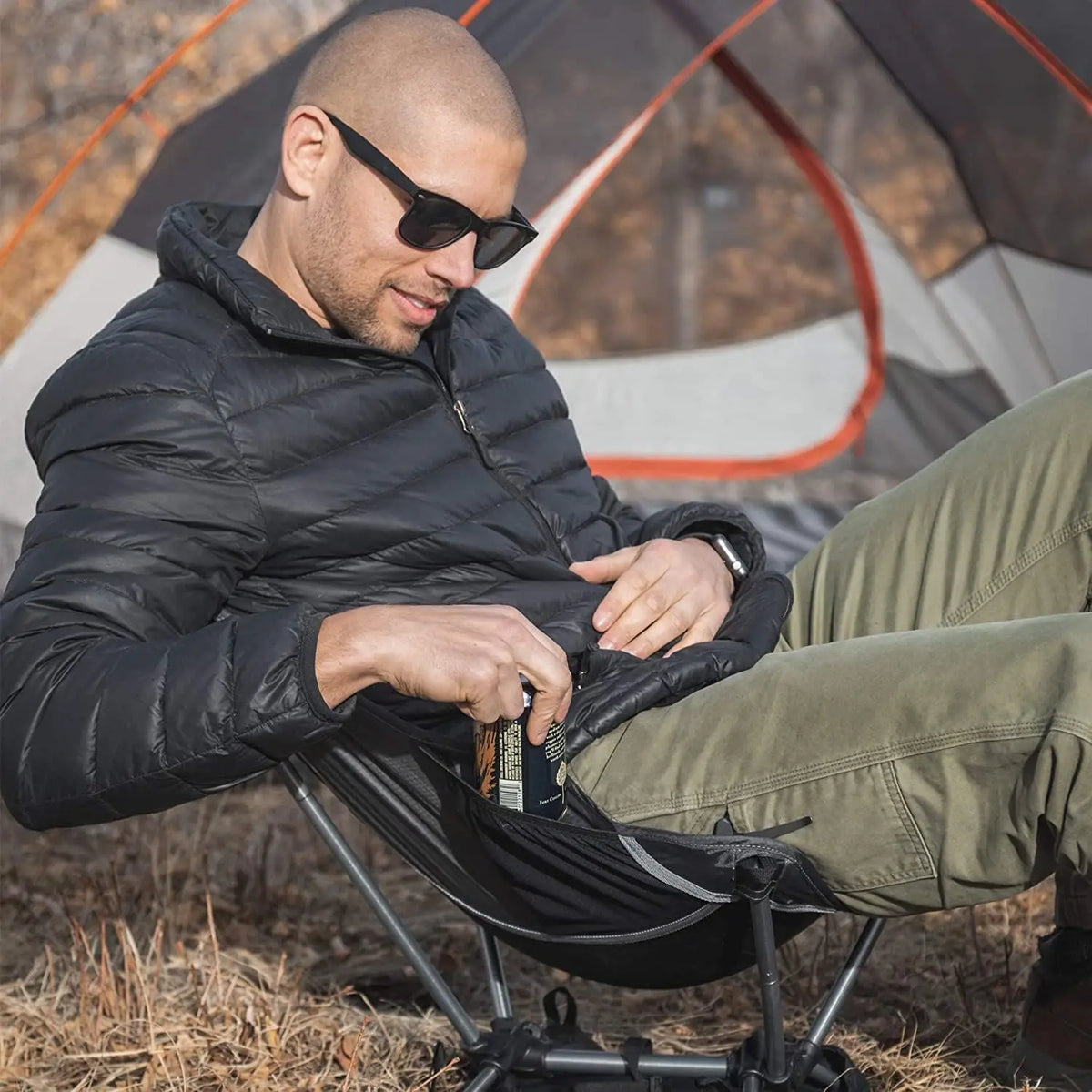 WESTTUNE 780g Ultralight Camping Chair Aluminum Alloy Lightweight Outdoor Folding Chair Moon Chair for Backpacking Hiking Travel