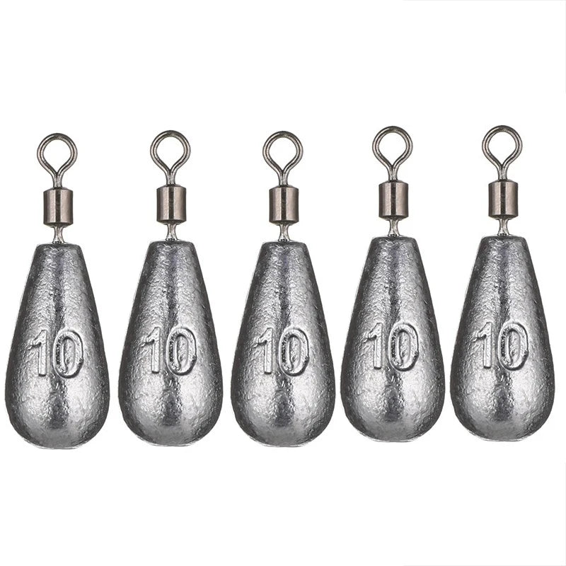 Water Drop Sinker Weights (5 Pack)