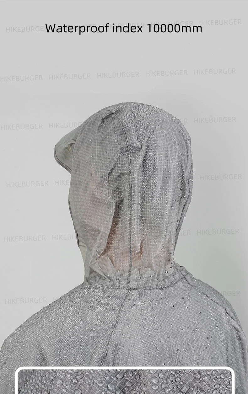 3F UL GEAR QingSuo Spilt Rain Poncho Outdoor Ultralight Sleeve Rain Coats 15D Nylon Waterproof Hiking Cycling Mountaineering