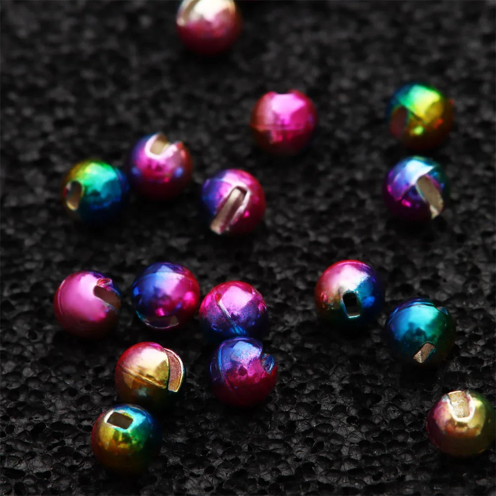 Multi-Color Tungsten Slotted Beads (25 Pack)