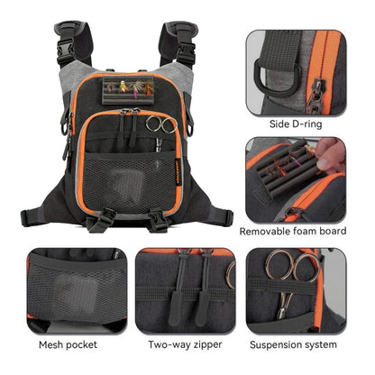 Fly Fishing Chest Bag (Holds Two Fly Boxes)