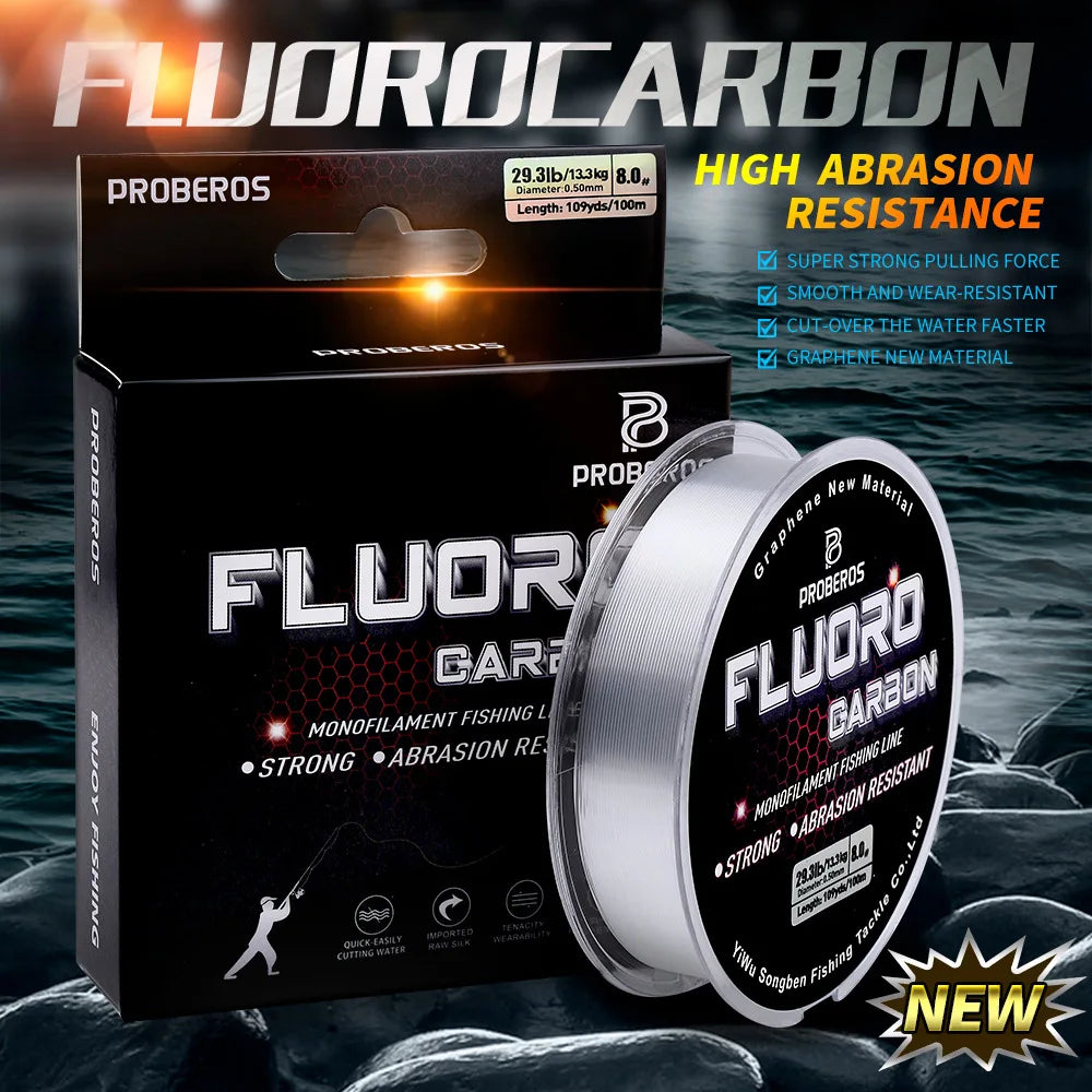 PRO BEROS Fluorocarbon Coated Line 100m (2.2-29.3 lb)