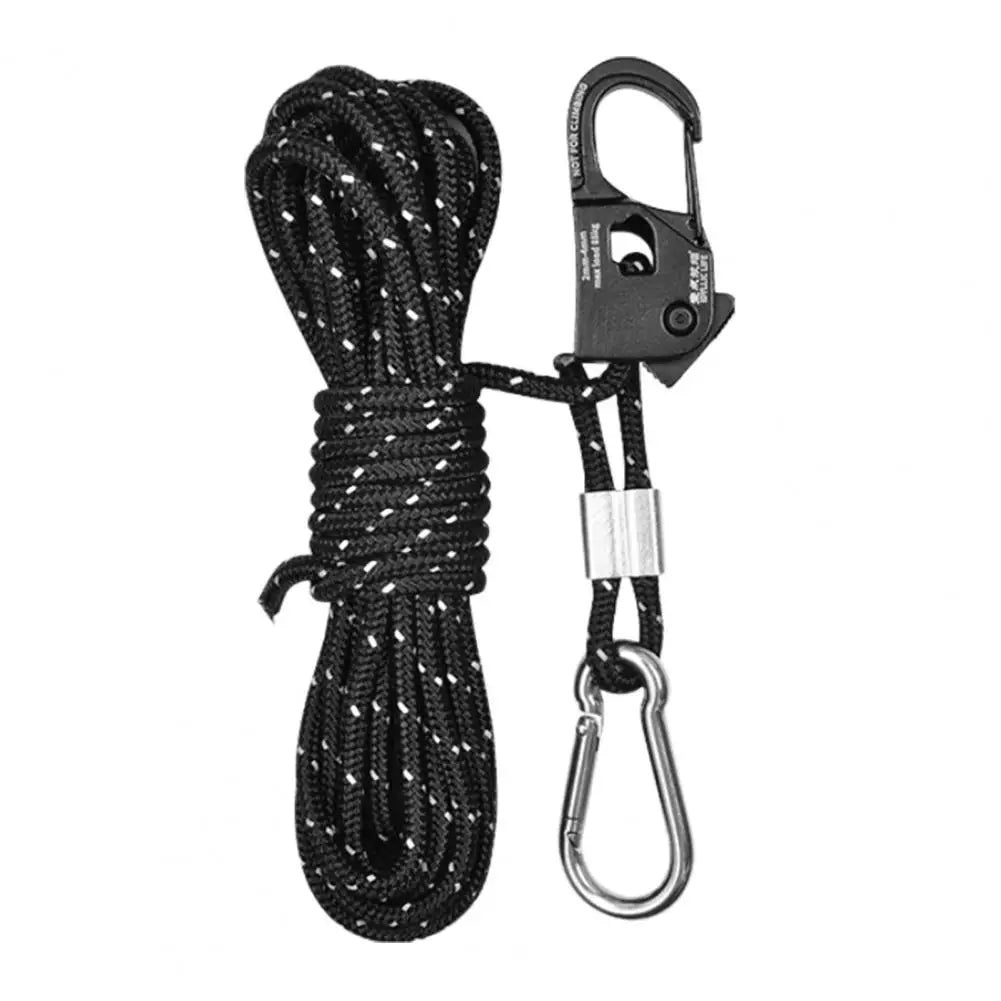 Tent Rope Tensioner Core Lanyard Adjuster Strong Load-bearing Compact Size Portable Reusable Tent Rope Adjuster Camping Gear