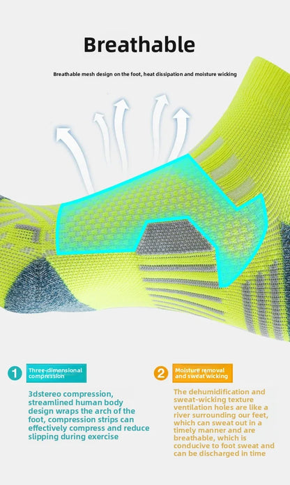 3/1Pairs Sport Compression Ankle Socks Men Women Professional Low Cut Fitness Marathon Running Outdoor Deodorant Breathable Sox