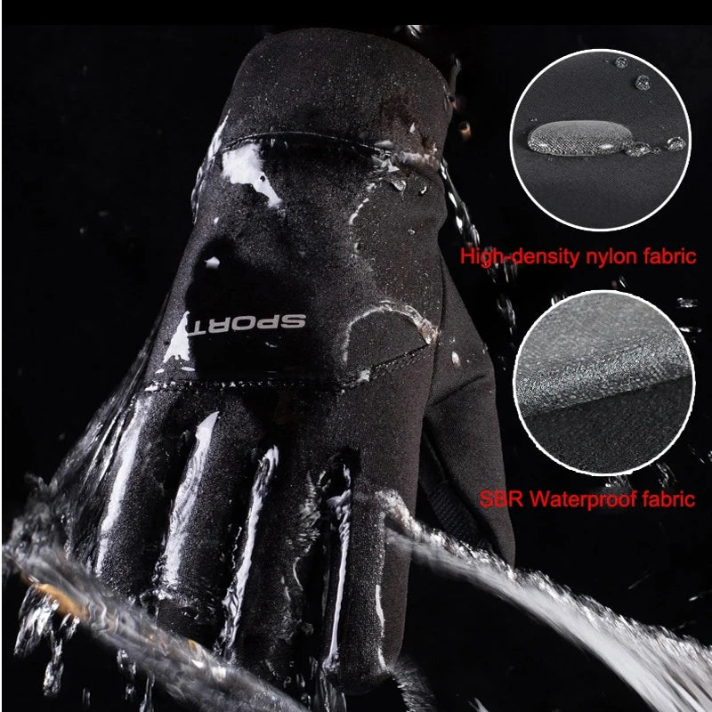 Autumn and Winter Touchscreen Men's and Women's Warm Gloves Plush Outdoor Sports Windproof and Cold Proof Cycling Gloves