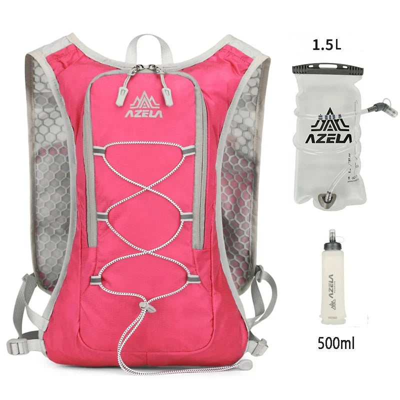 8L Running Hydration Vest Backpack Men Women Outdoor Sport Bags Trail Marathon Jogging Hiking Backpack Option Water Bag Flask