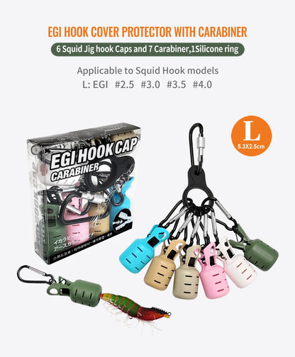 ilure Squid Jig Hook Covers (6 Pack)