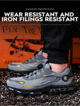 Men’s Outdoor Safety Shoes – Breathable Non-Slip Hiking Sneakers | Anti-Smash Steel Toe Work Boots