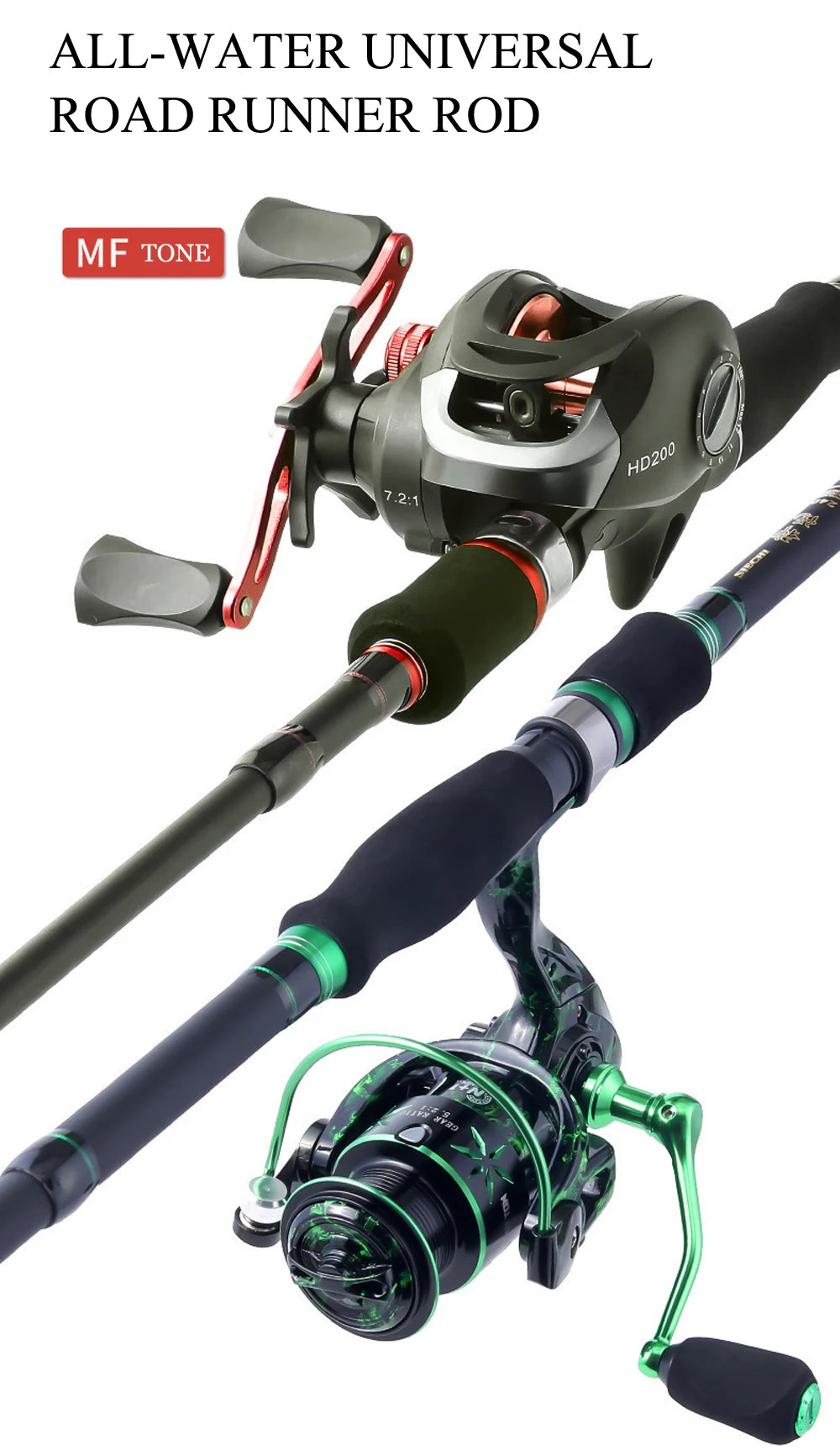SIECHI Telescopic Lure Rod with Wooden Handle