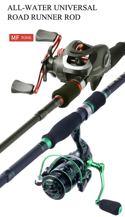 SIECHI Telescopic Lure Rod with Wooden Handle