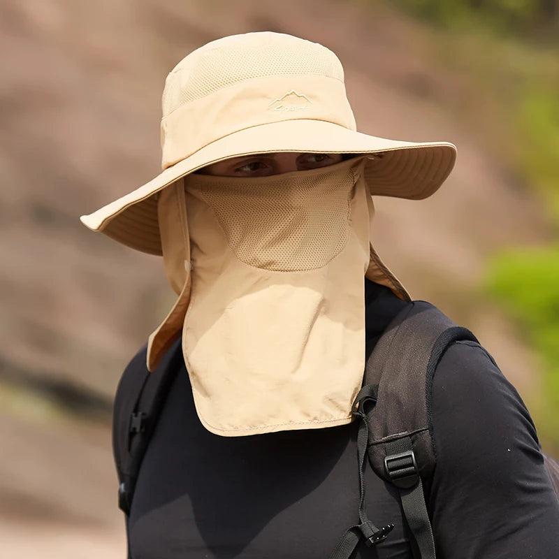 Breathable Fishing Sun Hat with Face Cover