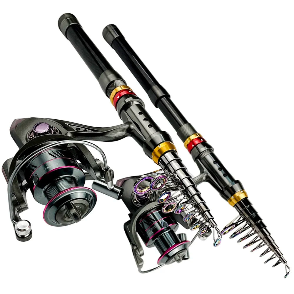 Carbon Fiber Telescopic Rod & Reel Combo (1.8 to 3.6m)
