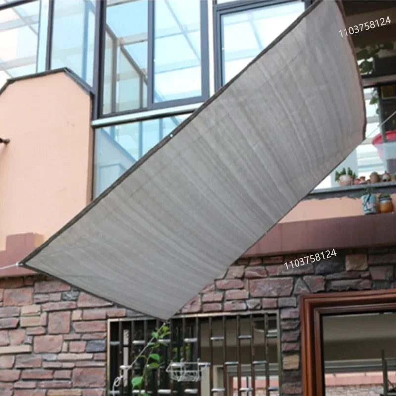 Sunshade net privacy screen sunshade cloth suitable for outdoor terrace sunshade porch pavilion cover beige color