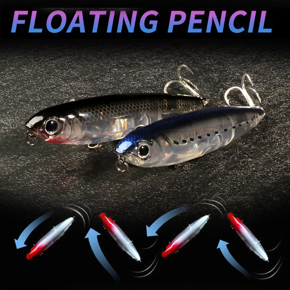 GOBAIT Floating Pencil Topwater Lure, 10cm Walk-the-Dog