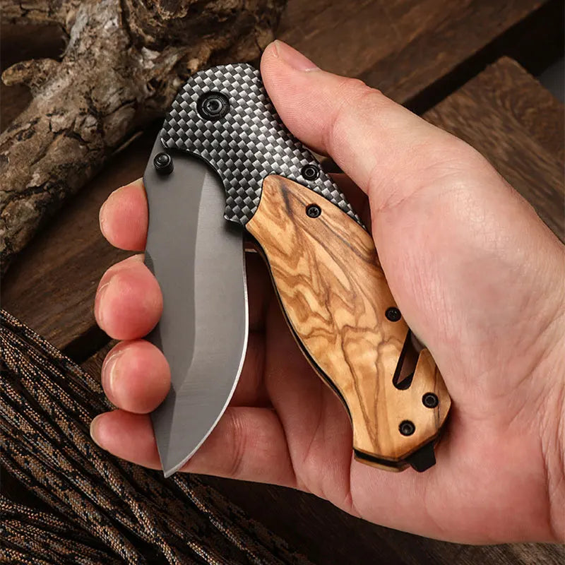 Stainless Steel Folding Knife High Hardness Camping Survival Multi-Functional Portable Mini Knife Fruit Knife