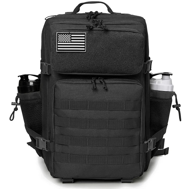 45L Tactical Backpack Molle System Men's Outdoor Hiking Rucksack with Bottle Holder EDC GYM Hunting Bag for Survival