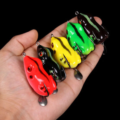 Soft Frog Lure with Spinner Blade